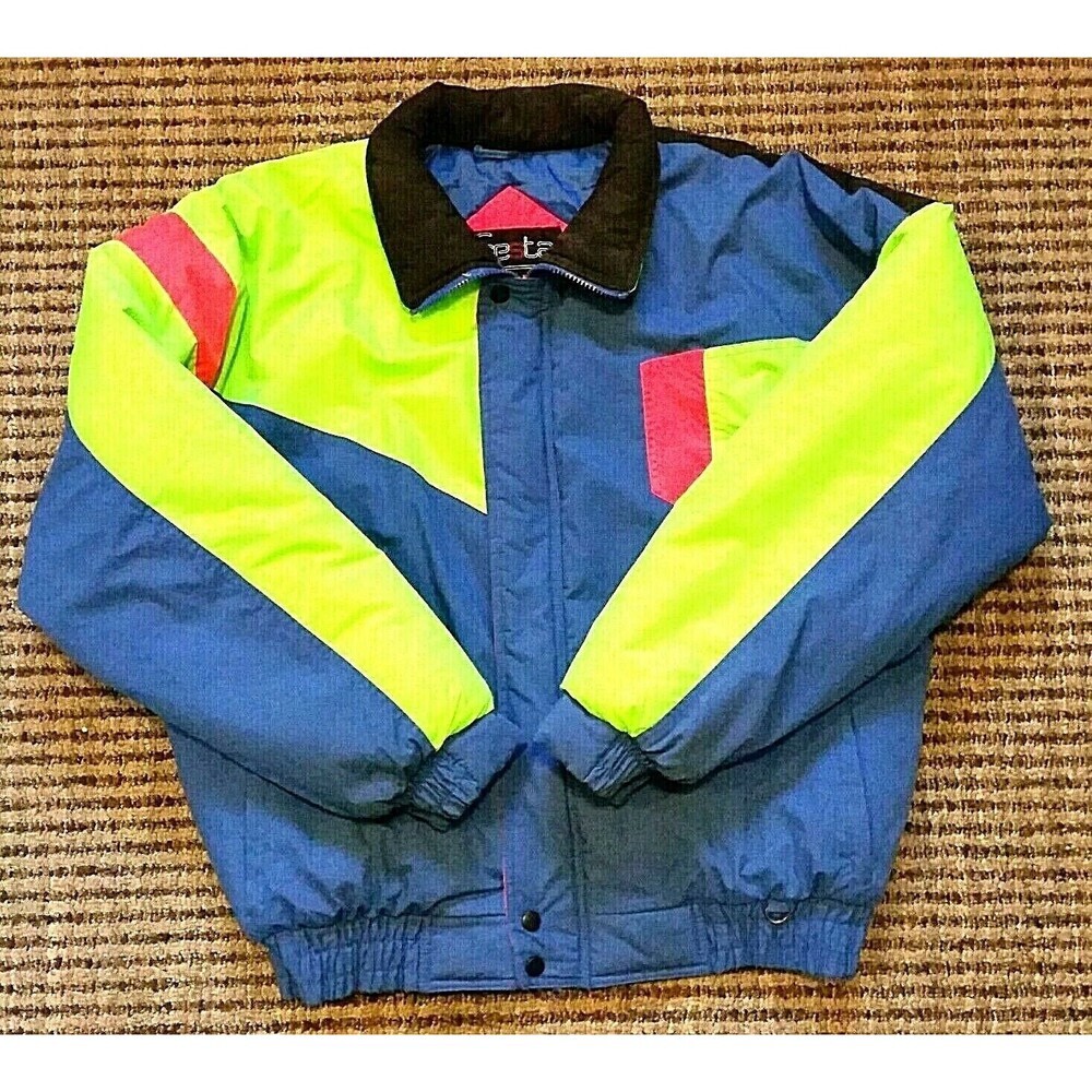 L.L Bean Cresta Ski Jacket Womens L Colorful Windproof Waterproof Breathable VTG